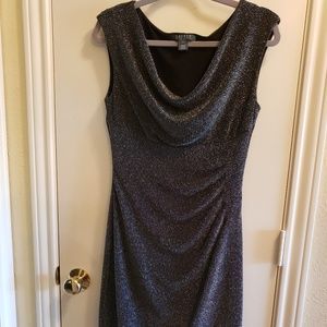 Ralph Lauren Black and Silver Cocktail dress sz 8